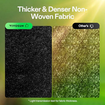 VIVOSUN 5-Pack 10 Gallon Plant Grow Bags Fabric Pots with Handles | 300G Thickened Nonwoven Fabric, Excellent Drainage, Healthy Root Growth, BPA-Free, Reusable - color: Black, size: 10 Gallons