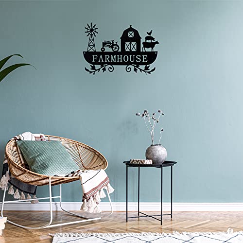 Ferraycle Metal Farmhouse Kitchen Decor Rustic Cow Windmill Sign Farmhouse Wall Plaque Farm Animal Decor for Nursery Country Home Decorations Art