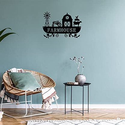 Ferraycle Metal Farmhouse Kitchen Decor Rustic Cow Windmill Sign Farmhouse Wall Plaque Farm Animal Decor for Nursery Country Home Decorations Art