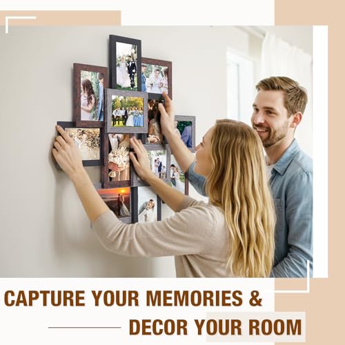 Marsui 12 Pack 4x6 Collage Picture Frames Set, Multi Family Photo Frames for Wall Decor for Farmhouse Living Room Gallery Office Hanging Display, Housewarming Birthday Wedding Valentine's Day Gifts