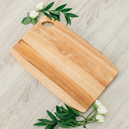 Weddingstar Wooden Rounded Rectangle Cutting Board or Serving Board 16" x 10" - Blank - color: Non Customizable, size: 16"L x 10"W
