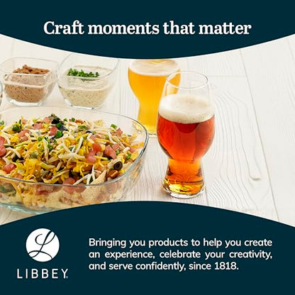 Libbey Entertaining Essentials Tall Craft Beer Glasses - Elegant Beer Glass Set of 6 - IPA Tulip Glasses for Imports, Indian Pale Ales, & Classics - color: IPA 6