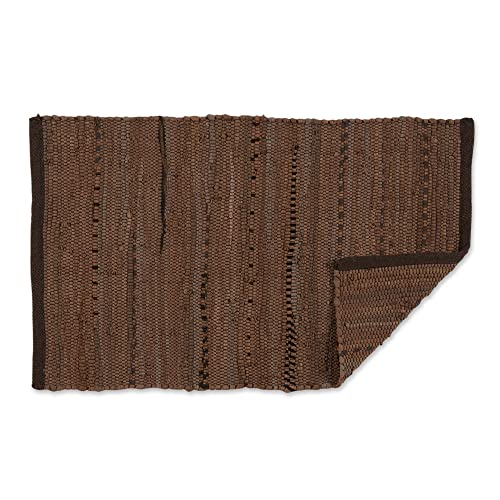 DII Chindi Home Collection Handwoven Multicolor Area Rag Rug, 20x31.5, Leather Brown - color: Leather Brown, size: 1'8" x 2'8" (Rectangular)