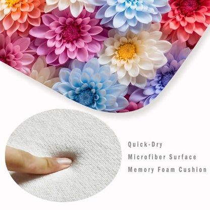 Non-Skid Low Pile Sponge Foam Door Entry Rug for Bathroom Mat,Separate Tub Shower Skid Proof Rugs, Home 3D Optical Illusion Rug Non Slip Bath Mats Welcome Mat 47 x 17.5 inches - color: Multi11