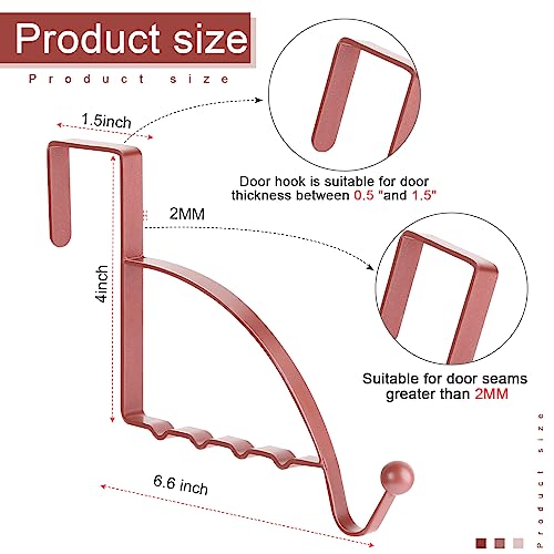 Hotop 2 Pcs Over The Door Hooks, Clothes Hanger, Over Door Hanger, Rose Gold - color: Rose Gold