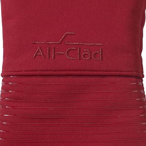 All-Clad Premium Silicone Oven Mitt and Pot Holder Set for Kitchen and Barbeque, Chili - color: Chili, size: Multi-Set