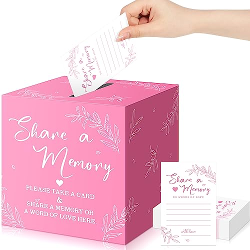 Pajean 50 Share a Memory Cards for Celebration of Life,Pink,Trendy - color: Pink, style: Trendy