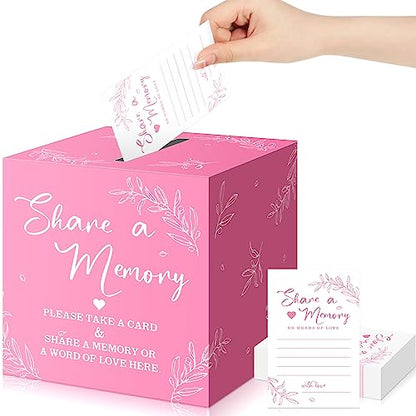 Pajean 50 Share a Memory Cards for Celebration of Life,Pink,Trendy - color: Pink, style: Trendy
