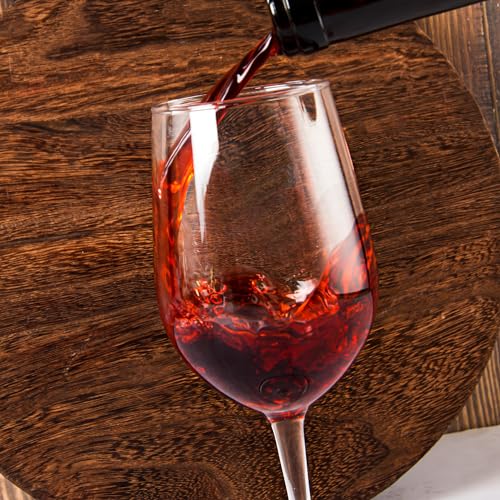YANGNAY Wine Glasses (Set of 8, 11.5 Oz), All-Purpose Red or White Wine Glass with Stem, Durable, Dishwasher Safe - size: 8 Count (Pack of 1)