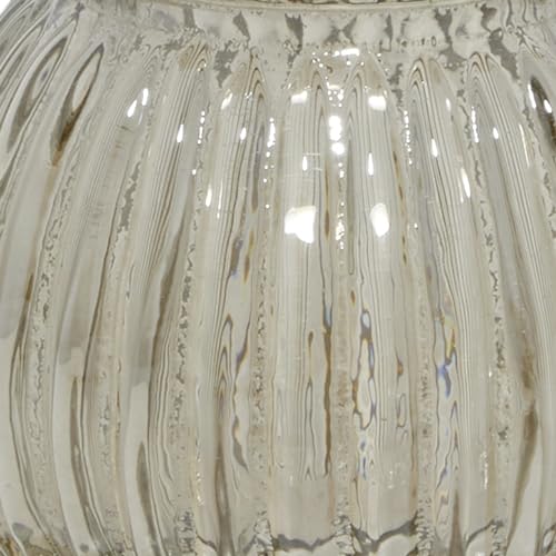 Deco 79 Glass Handmade Decorative Candle Holder Turned Style Pillar Candle Stand, Set of 3 Candlestick Holder 6", 9", 12"H, Gray