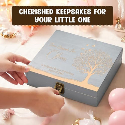 Personalized Time Capsule Memory Box – Custom Engraved Wooden Keepsake Box for Couples, Love Notes, Photos & Letters – Anniversary, Wedding & 18th Birthday Milestone Gift - style: 13. Time Capsule Designs