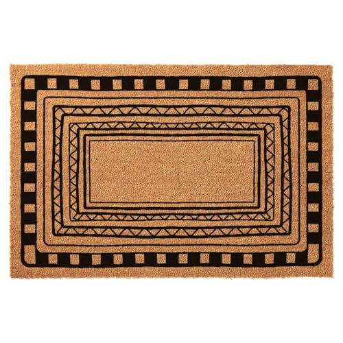 Funny Outdoor Coconut Coir Doormat Bohemian Boho Welcome Front Porch Decor Doormat for The Entrance Way Rugs with Heavy-Duty Backing Non Slip 23.6 x 15.7 inch - color: Bohemian Boho