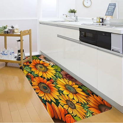 Non-Skid Low Pile Sponge Foam Door Entry Rug for Bathroom Mat,Separate Tub Shower Skid Proof Rugs, Home 3D Optical Illusion Rug Non Slip Bath Mats Welcome Mat 47 x 17.5 inches - color: Multi1