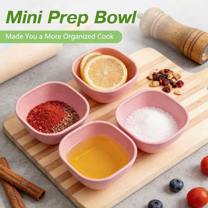 SHECIPIN 12 Pack Unbreakable Dipping Bowls, 4.5 OZ Soy Sauce Dishes，dipping sauce cups，small bowls for dips (pink) - color: Pink