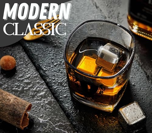 Whisky Gifts for Men, Personalized Initial Whiskey Glass with Whiskey Stones for Dad, Boyfriend, Best Friends, Coworkers, Husband, Brother, Uncle and Boss on Father's Day, Boss Day and Birthday - I - color: I