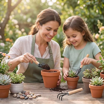 3 Pcs Mini Garden Tool Set with Small Trowel, Mini Shovel & Hand Rake | Iron Gardening Hand Tools with Wood Handle, Potting & Transplanting Tool Kit for Houseplants, Succulents, Herbs & Flowers - color: natural wood-3pcs