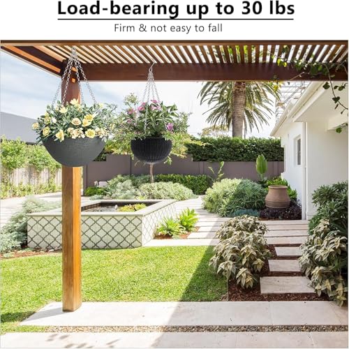 garini 6 Pack, 23 Inch Silver Hanging Baskets Chain, Hanging Chains with Hooks Flower Pot Chain Replacement Plant Hangers for Planters, Bird Feeders and Lanterns - color: Silver, size: 6P
