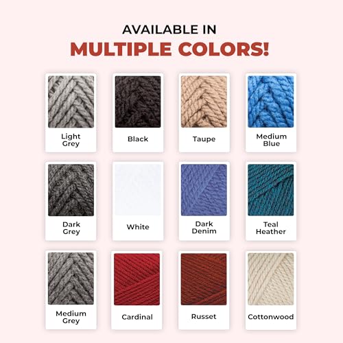 Mary Maxim Titan Bulky Yarn, Weight 5 Acrylic, Chunky Yarn for Crocheting and Knitting, Ideal for Thick, Soft Blankets, Throws, and Graph Style Sweaters, 80 Yards - Russet - 1 Skein - color: Russet