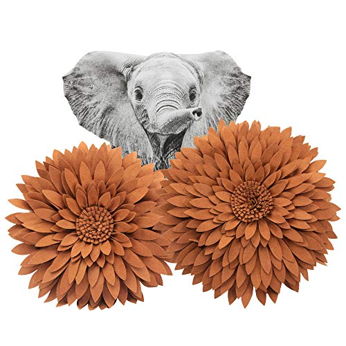 Contempo Lifestyles 3D Daisy & Sunflower Decorative Pillow - Flower-Shaped, Solid Mocha - color: Solid Mocha
