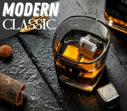 Whisky Gifts for Men, Personalized Initial Whiskey Glass with Whiskey Stones for Dad, Boyfriend, Best Friends, Coworkers, Husband, Brother, Uncle and Boss on Father's Day, Boss Day and Birthday - L - color: L
