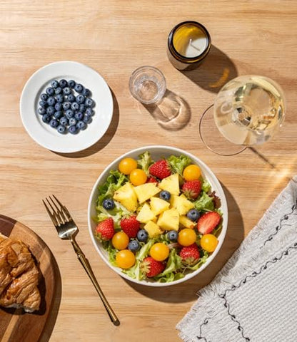 7.5" Ceramic Pasta Bowls Set of 4, Salad Bowls | Versatile Serving Bowls for Pasta, Salad, Fruit & Noodles, Housewarming & Wedding Gift, Beige - color: Beige, size: 7.5 Inch