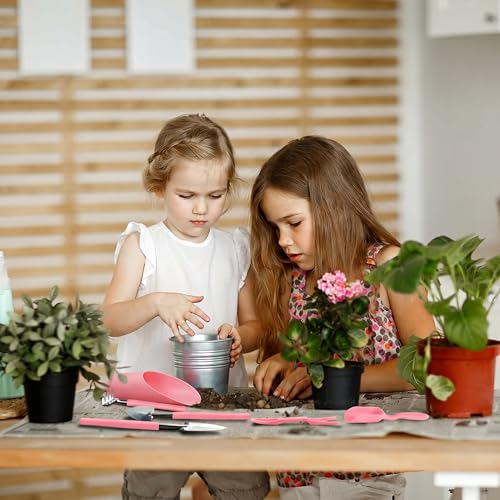 13 Pcs Succulent Care Tools, Mini Garden Transplanting Tool Set | Ideal for Succulent Planting, Miniature Gardening and Indoor Bonsai Care, Pink - style: Pink