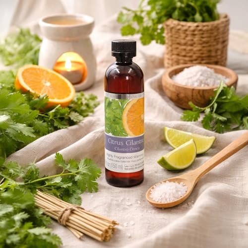 Hosley's Set of 2, 5 oz Citrus Cilantro Fragrance Warming Oils. Ideal Gift for Weddings, spa, Reiki, Meditation, Bathroom Settings. P1 - size: 2.5 Fl Oz (Pack of 2)