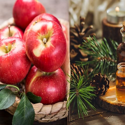 100% Soy, Highly Scented, Hand Poured Soy Candle (Apple Cedarwood (Wooden Wick)) - style: Apple Cedarwood (Wooden Wick)