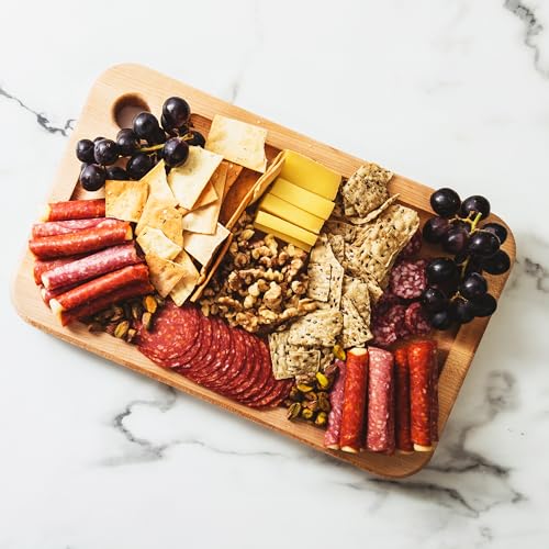 John Boos Prestige Series Rectangular Wooden Maple Cutting Board 16”x10” – 1.25” Thick, 6-lb Reversible Butcher Block with Juice Groove, Edge-Grain & Finger Grip Hole – Made in the USA | 1.25” Thick, 6-lb Butcher Block with Juice Groove, Edge-Grain & Fing