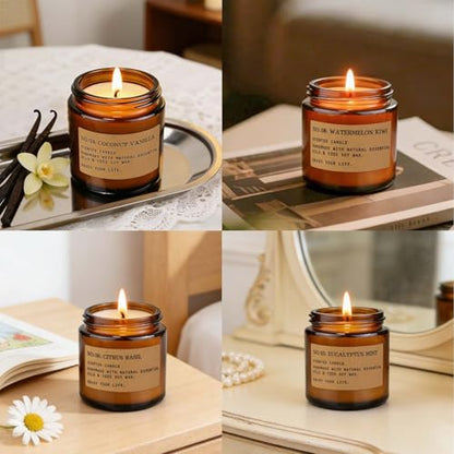 8 Pack Scented Candles for Home,Long Lasting Soy Wax Candle Gift Set | Aromatherapy Candle Gifts for Womens Birthday Anniversary Present - color: Spring & Summer Set