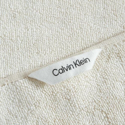 Calvin Klein - Bath Towels, Soft & Absorbent Bathroom Essentials, Zero Twist Construction, Oeko-Tex Certified (Entwine Solid Natural, 3-Piece) - color: Entwine Solid Natural, size: 3 Pack