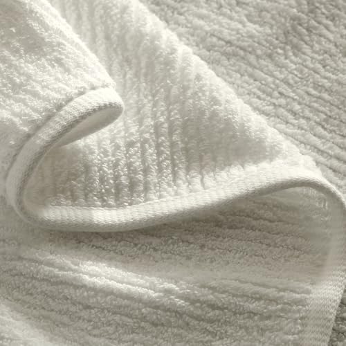 BOLL & BRANCH Turkish Ribbed Hand Towel Set, Cream | Set of 2 - 100% Organic Turkish Cotton - Soft Absorbent Quick Dry Luxury Spa Hand Towels, Textured Rib Weave - color: Cream, style: Turkish Ribbed