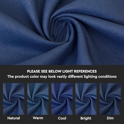 Encasa XO Throw Pillow Covers, Cotton, No Inserts 12"x12" Cobalt Blue | Durable Cotton Canvas | Concealed Invisible Zipper | Ideal for DIY & Embroidery | Living Room & Couch | Set of 2 - color: Cobalt Blue, size: 12" x 12" (Pack of 2)