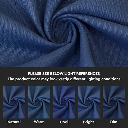 Encasa XO Throw Pillow Covers, Cotton, No Inserts 12"x12" Cobalt Blue | Durable Cotton Canvas | Concealed Invisible Zipper | Ideal for DIY & Embroidery | Living Room & Couch | Set of 2 - color: Cobalt Blue, size: 12" x 12" (Pack of 2)