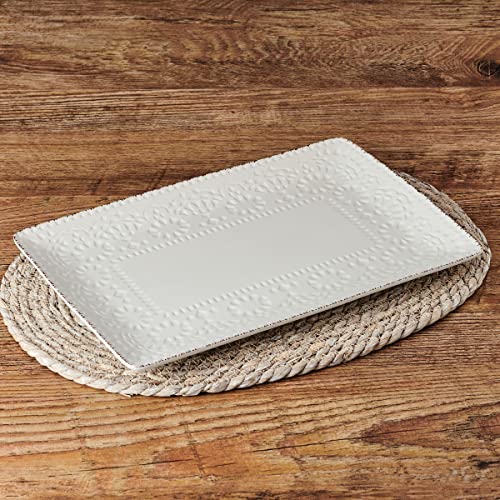 Pfaltzgraff Chateau Serve Platter, 14.25 Inch, Blue and White,Cream - style: Serve Platter