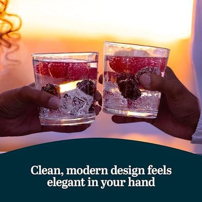 Libbey Preston Tumbler & Rocks Drinking Glasses Set of 16, All-Purpose Cups | 16 oz and 13 oz Capacities for Water, Juice, Cocktails, and More with Wide Mouths and Dishwasher-Safe Cleanup - color: 07 - Preston