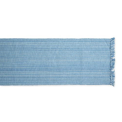 DII Variegated Tabletop Collection, Table Runner, 13x72, Light Blue - color: Light Blue, size: Table Runner, 13x72"