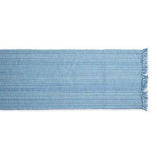DII Variegated Tabletop Collection, Table Runner, 13x108, Light Blue - color: Light Blue, size: Table Runner, 13x108"