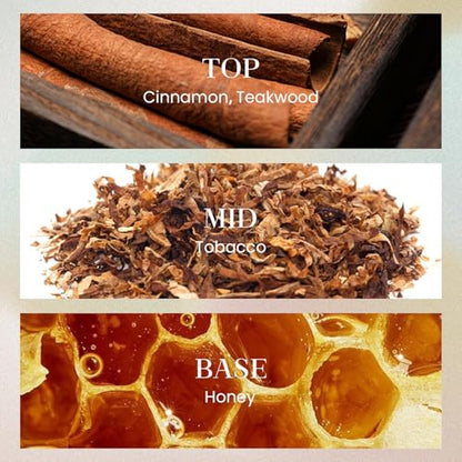 M&SENSE 6.3 oz Large Reed Diffuser Set | Tobacco Teakwood Scent Oil Diffuser with Sticks | Hotel Collection Non-Toxic Essential Oil |for Bedroom Bathroom Living Room - color: Tobacco Teakwood, size: 180ml