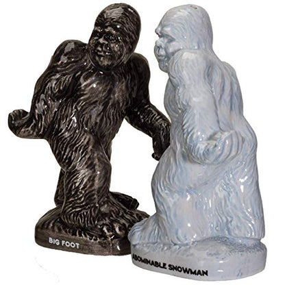 Pacific Giftware Big Foot Ceramic Salt and Pepper Shakers Set Funny Sasquatch Mythical Creature Tabletop Kitchen Accessory Hand-Painted Novelty Collectible Gift 5"H