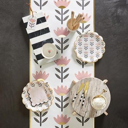 Santa Barbara Design Studio Charcuterie Boards for Cheese, Meat, and Fruit Marble Board on Mango Wood Stand, 12.25" L x 10" W x 2" H, Beige - color: Beige
