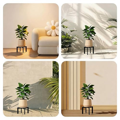 Metal Plant Stand Indoor Outdoor With Adjustable Feet, Black | Heavy Duty Construction, Non-Slip Feet For Uneven Floors, Fits 4-10 Inch Pots, Easy Assembly, Pots Not Included - size: 1 Pack - Small