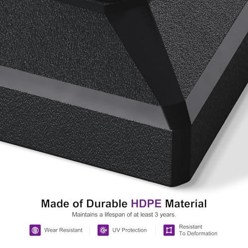 PURPLE LEAF HDML32 115 lbs Patio Market Umbrella Stand Base with Wheels | Convenient Mobility, High Quality HDPE Material, Maintain at least 3 Years, UV Protection, Strong Wind Resistant - size: Standard