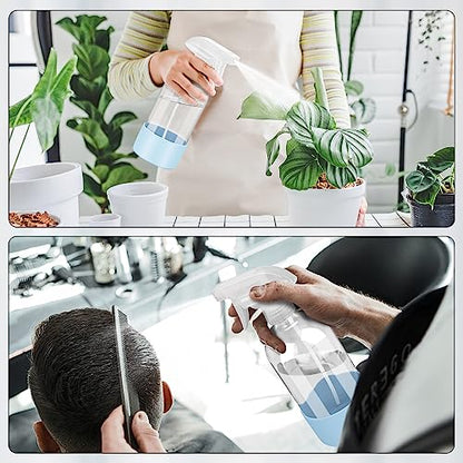 Rionisor Glass Spray Bottles with Silicone Sleeve Protection, Empty 16 oz Refillable Containers, Reusable Spray Bottles with Adjustable Nozzle for Hair, Cleaning Solutions, Essential Oils 1 Pack Blue - color: Blue, style: 1 Pack