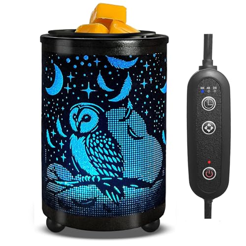 Leyoue Wax Warmer, Wax Melt Warmer with PTC Heating Plate & 7-Color LED | Electric Fragrance Warmer for Home Decor & Gifts, Color Changing Wax Heater Owl Design - color: Owl