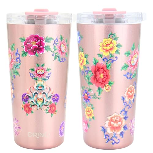 Drinco - 20 oz Stainless Steel Tumbler | Double Walled Vacuum Insulated Mug With Lid, 2 Straws, For Hot & Cold Drinks (20oz Chupa) - color: 20oz Chupa