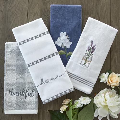 SKL Home by Saturday Knight Ltd. Thankful Plaid Hand Towel (2-Pack), Gray - color: Thankful Plaid