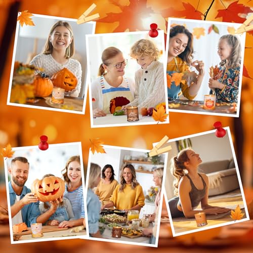 6Pack/54oz Non-Toxic Scented Candle Set, Fall Winter Candles, Decorative Holiday Candles for Women Men, 9oz Apple/Cinnamon/Pumpkin/Vinilla/Cocoa/Maple Soy Christmas Scented Candle for Holiday Gifts - size: 6 Pack 9oz