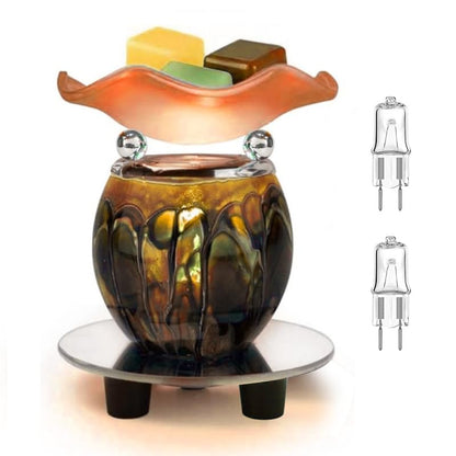 Electric Oil Melt Warmer Electric Wax Melt Warmer Wax Melter Fragrance Oil Warmer Burner(LW Orange 2) - color: Lw-orange