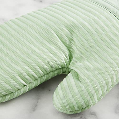 KITCHENAID Quilted Cotton Terry Cloth Oven Mitt, Pot Holder, Kitchen Towel 4-Pack Set, Heat Resistant, Silicone Grip, 16"x26", 7"x13" & 7"x10", Pistachio - color: Pistachio